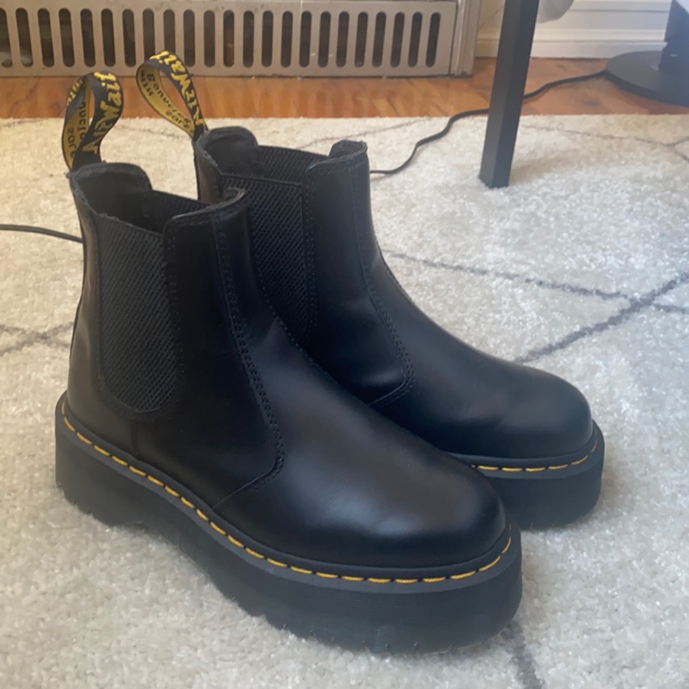 Dr. Martens Women’s Quad Platform Chelsea Boots